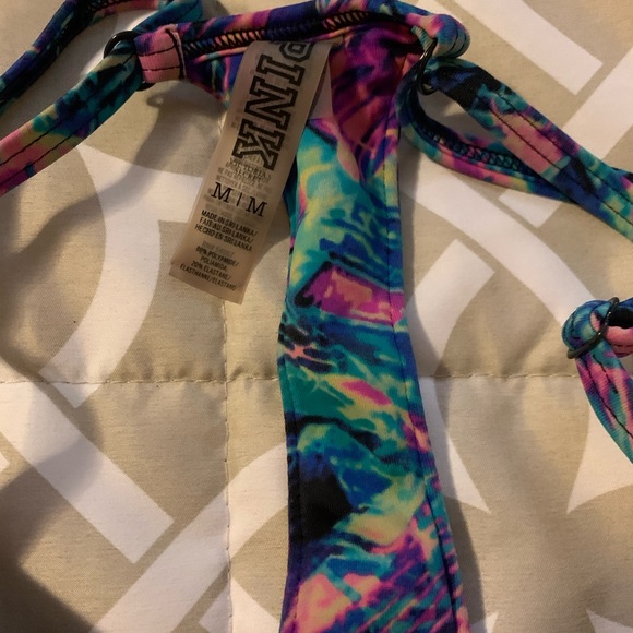 Victoria Secret Pink Multicolor Bikini Top Bottom - Picture 3 of 7